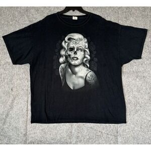 Marilyn Monroe T-shirt Mens 3XL Vintage Goth Streetwear Punk Skull Tattoo Grunge